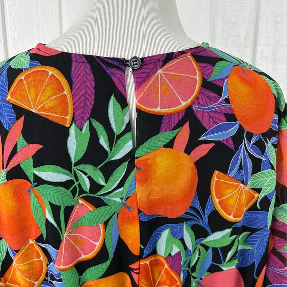 Nina Parker Women Long Sleeve Maxi Dress Vacation Party Beach Colorful Size 1X - Picture 11 of 11